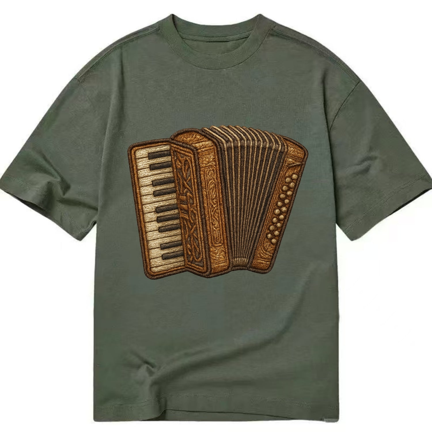 Accordion  - Classic T-shirt - Army Green