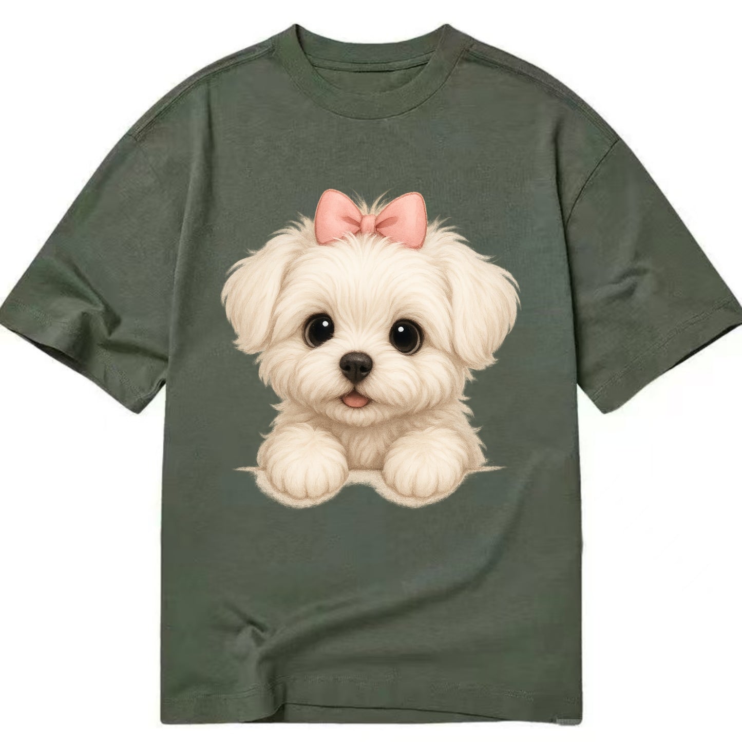 Maltese  - Classic T-shirt - Army Green
