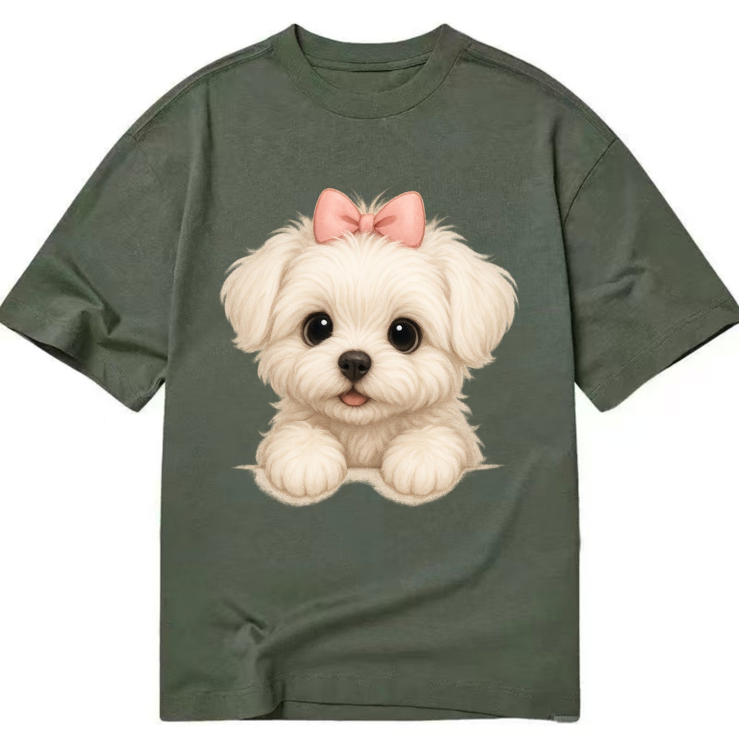 Maltese  - Classic T-shirt - Army Green