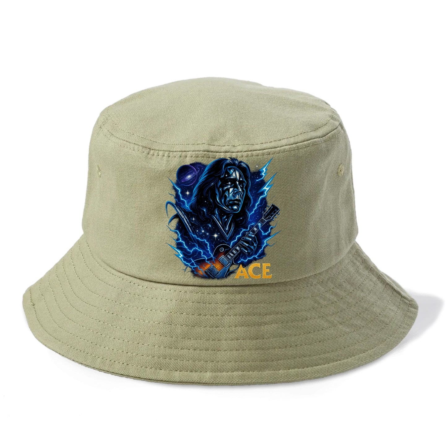 Cosmic Chrome Portrait - Bucket Hat - Army Green