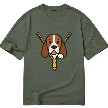 Basset Hound - Classic T-shirt - Army Green