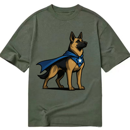 German Shepherd Patriotic Hero  - Classic T-shirt - Army Green