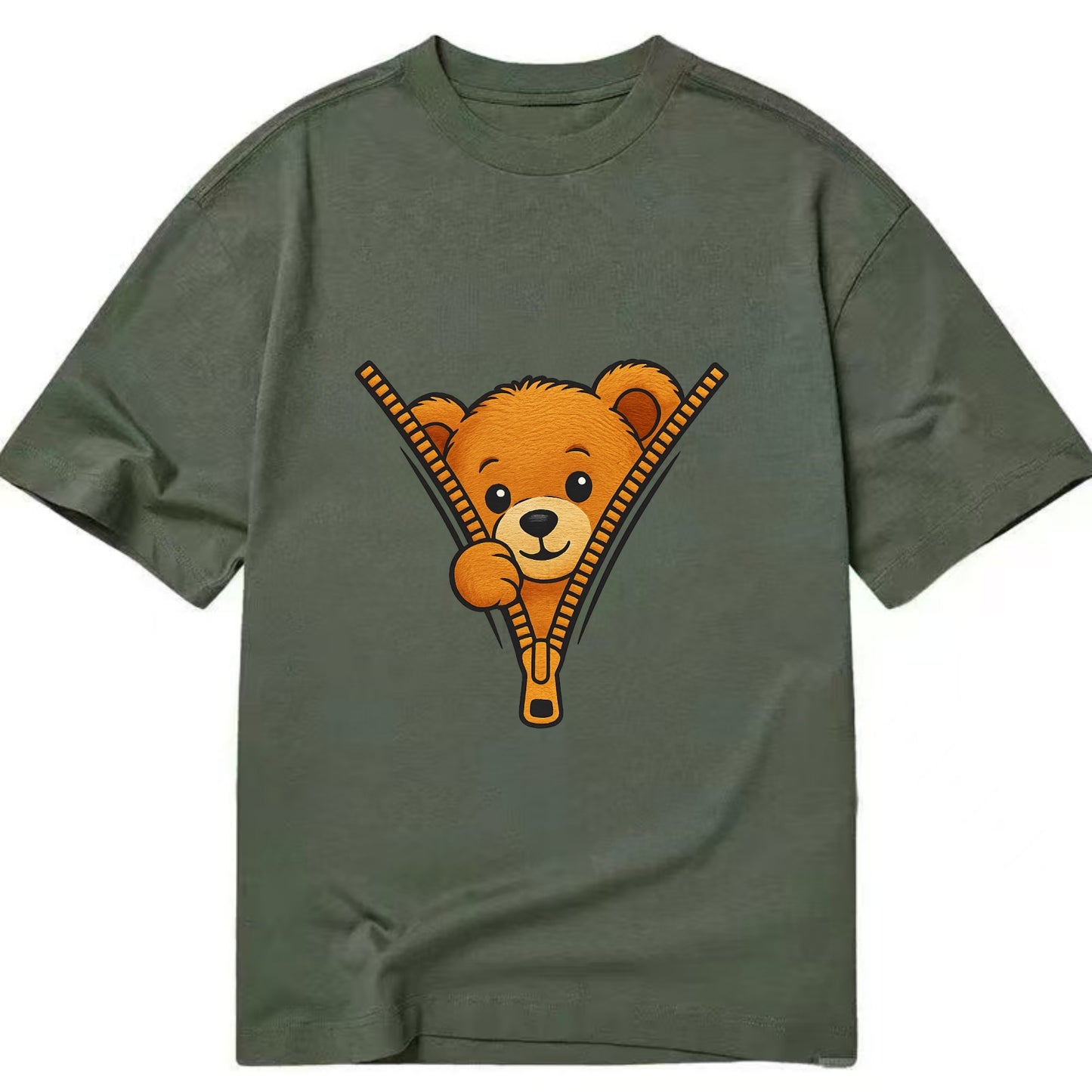 zipper bear - Classic T-shirt - Army Green