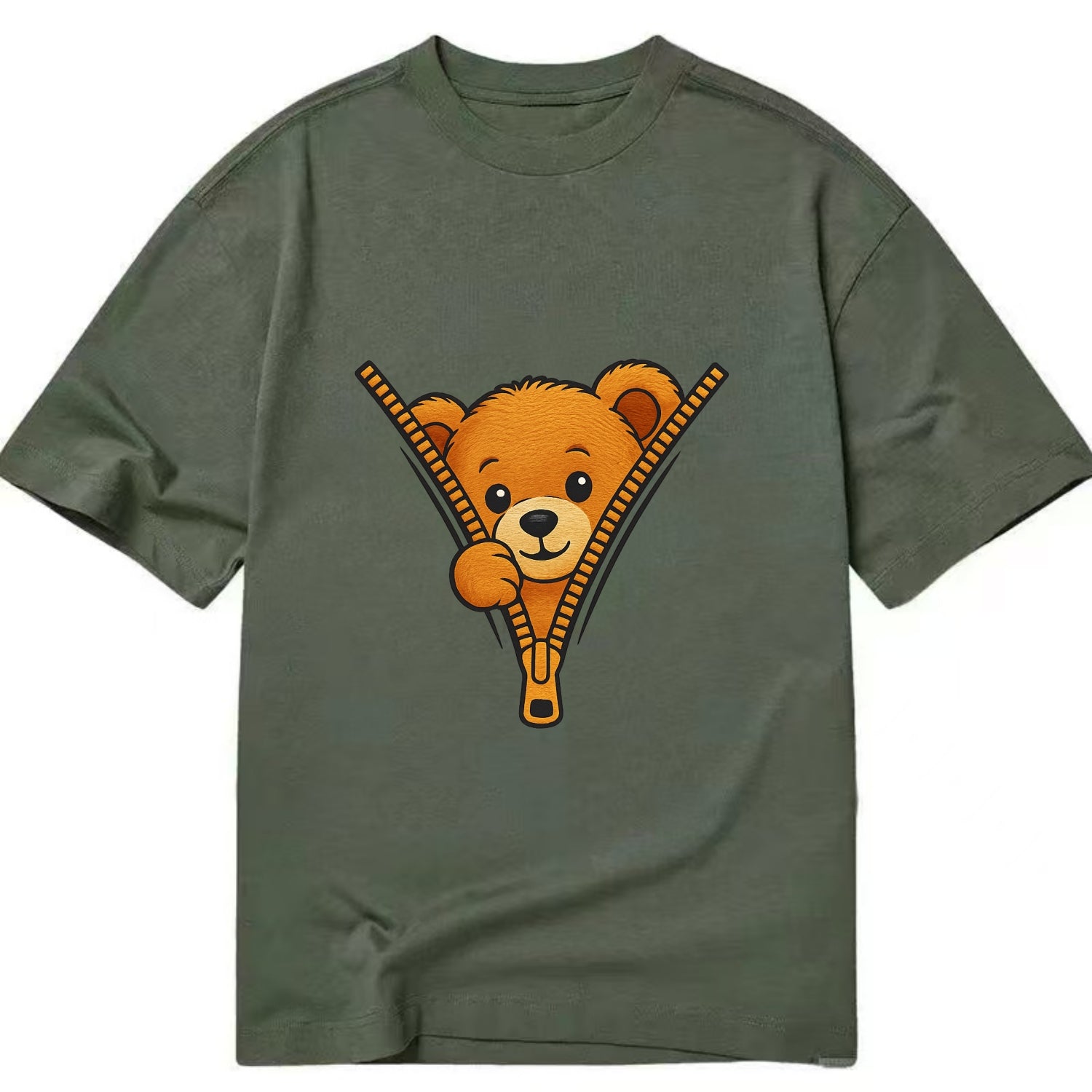 zipper bear - Classic T-shirt - Army Green