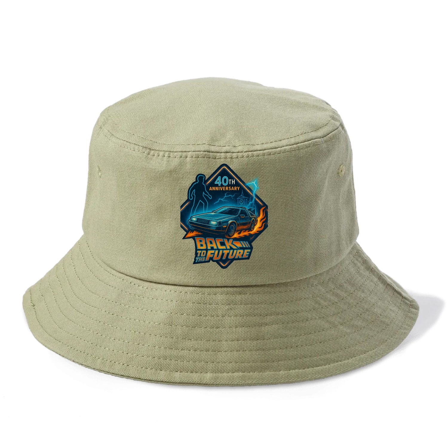Back To The Future 40th Anniversary 2 - Bucket Hat - Army Green