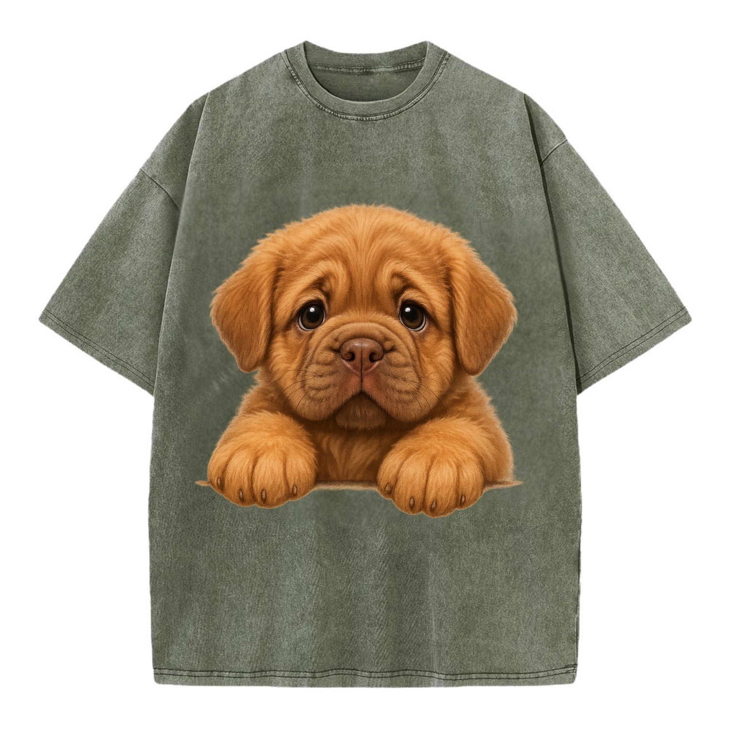 Neapolitan Mastiff  - Vintage T-shirt - Army Green