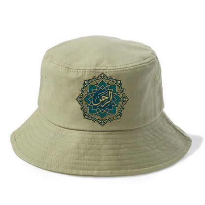 Ar-Rahman Geometric - Bucket Hat - Army Green