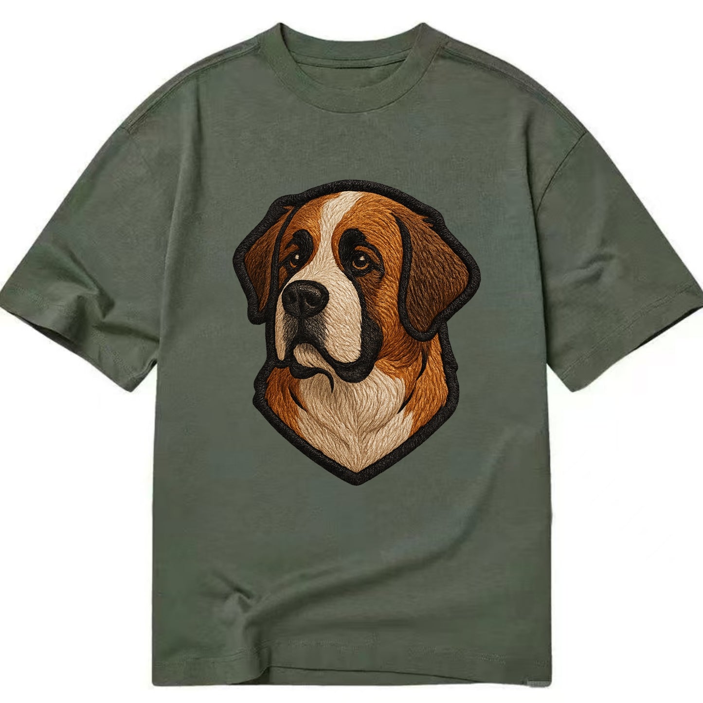 Saint Bernard - Modern gentle giant desi - Classic T-shirt - Army Green