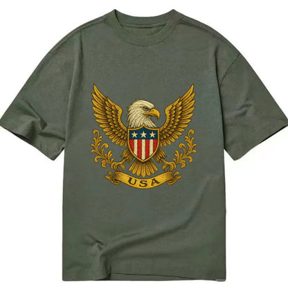 Usa Heritage Eagle 2 - Classic T-shirt - Army Green