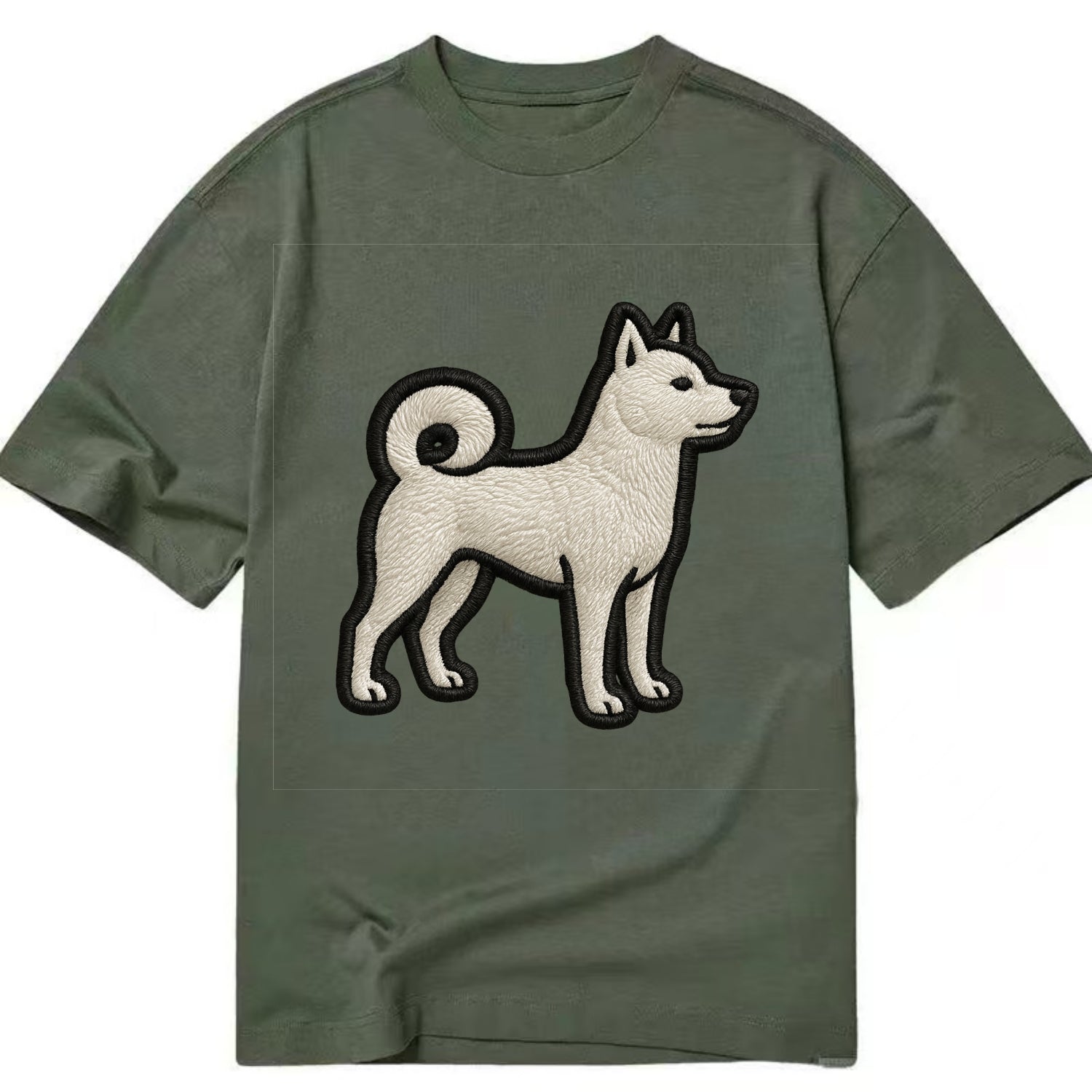 Kishu Ken - Contemporary white hunter de - Classic T-shirt - Army Green