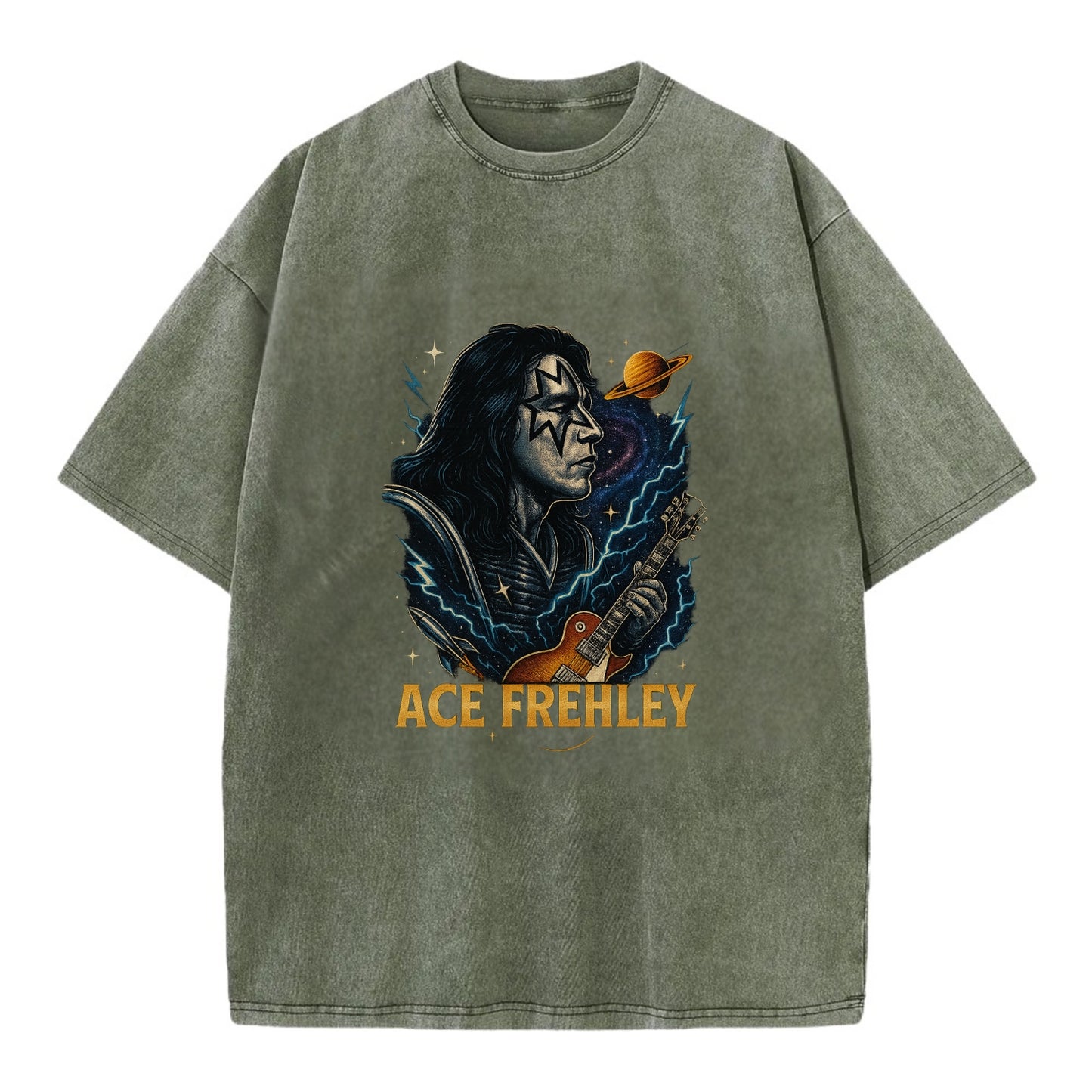 Icon Portrait - Vintage T-shirt - Army Green