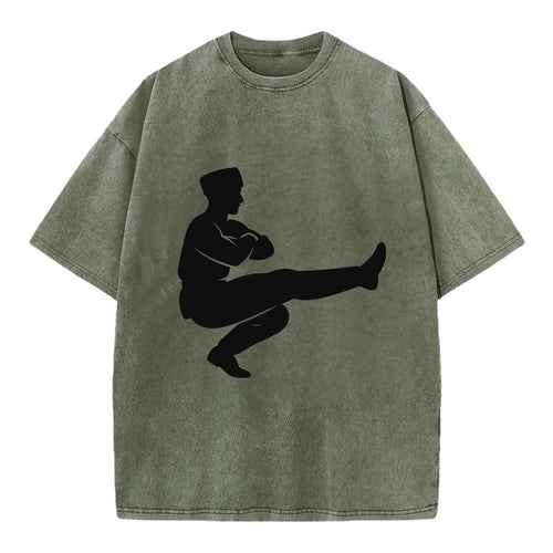 Russian Cossack dancer squat kick - Vintage T-shirt