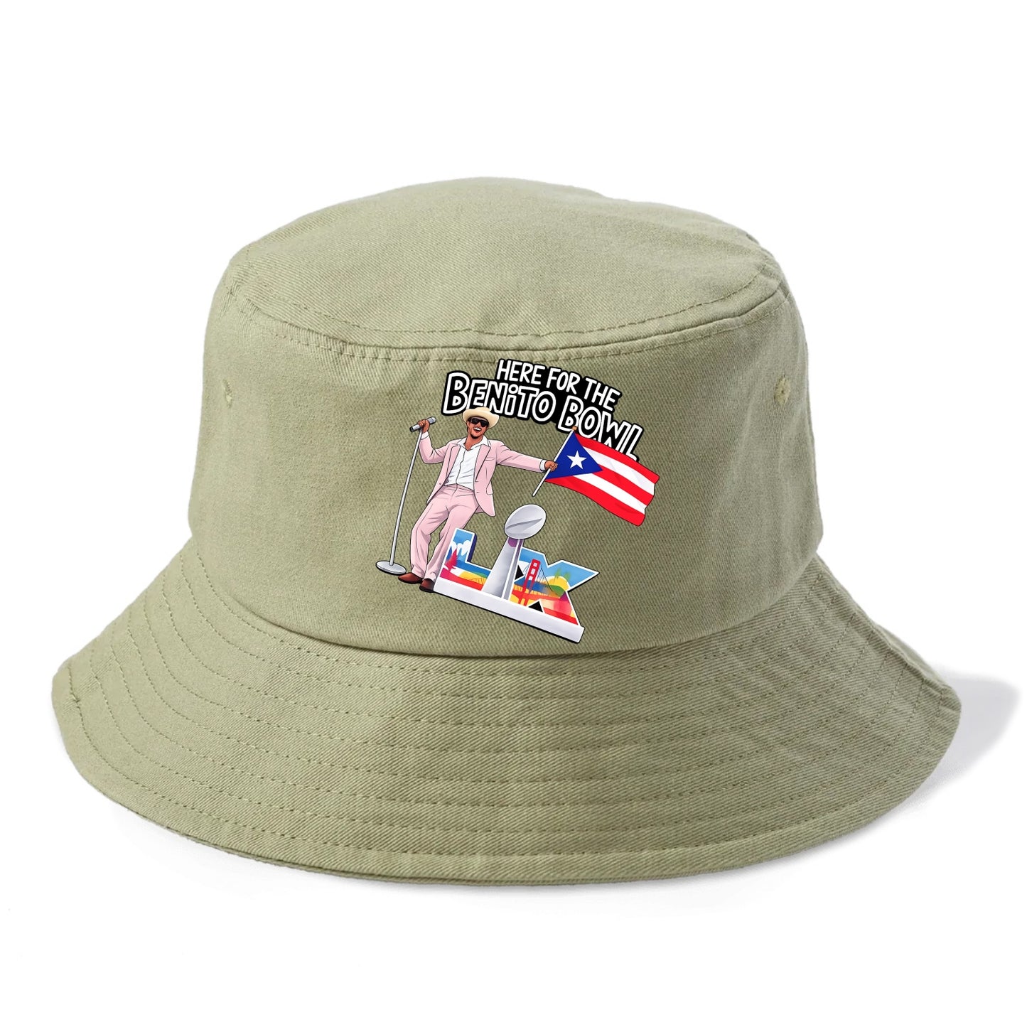 Here For The Bento Bowl - Bucket Hat - Army Green