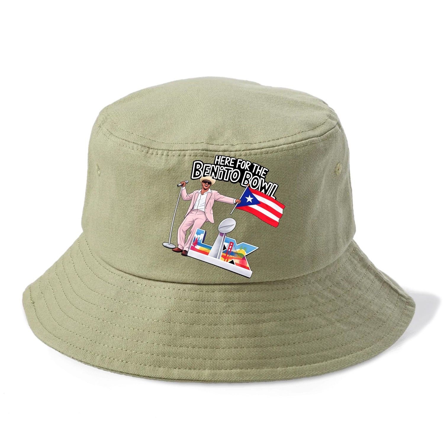 Here For The Bento Bowl - Bucket Hat - Army Green