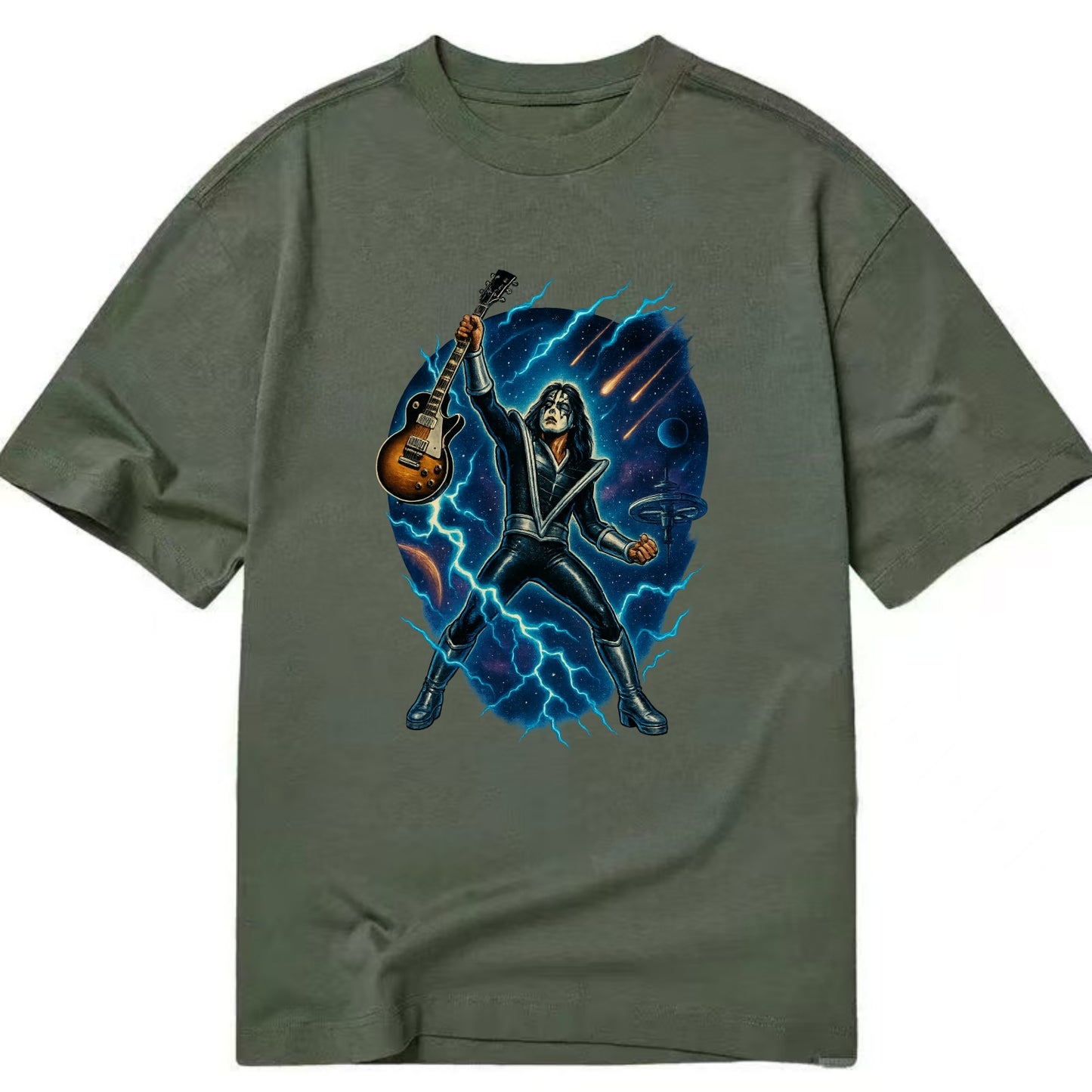 Ace Frehley Cosmic Solo - Classic T-shirt - Army Green