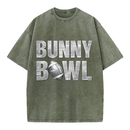 Bunny Bowl - Vintage T-shirt - Army Green