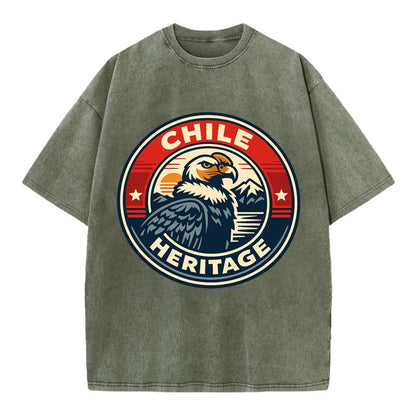 Andean Spirit Emblem - Vintage T-shirt - Army Green