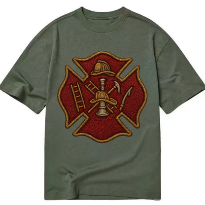 Maltese Cross  - Classic T-shirt - Army Green