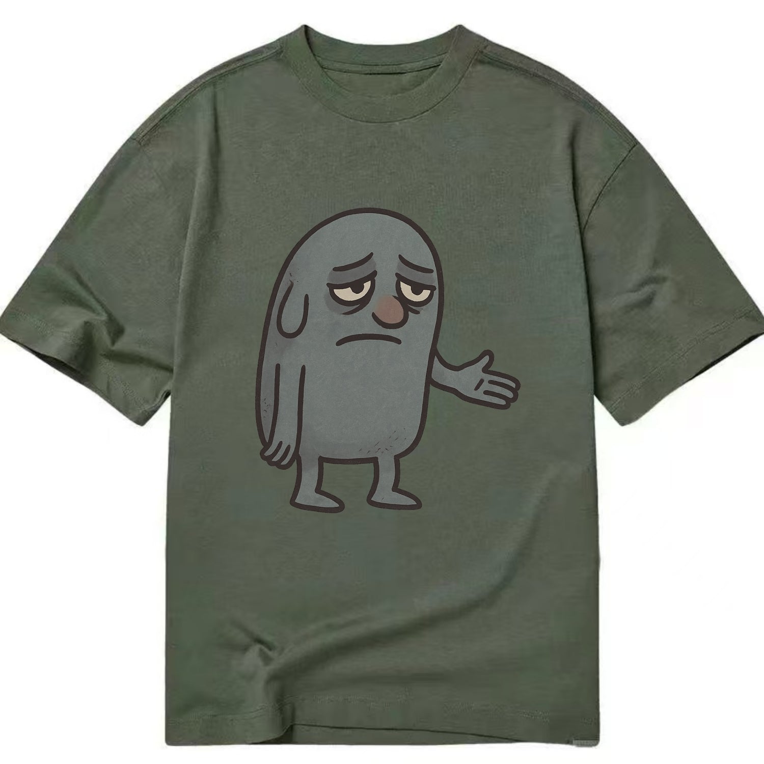 FOLLOWERS ARE GHOSTS | Transparent crowd following nobody - Classic T-shirt - Army Green
