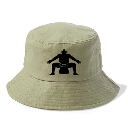 Japanese sumo wrestler ceremonial stance - Bucket Hat - Army Green