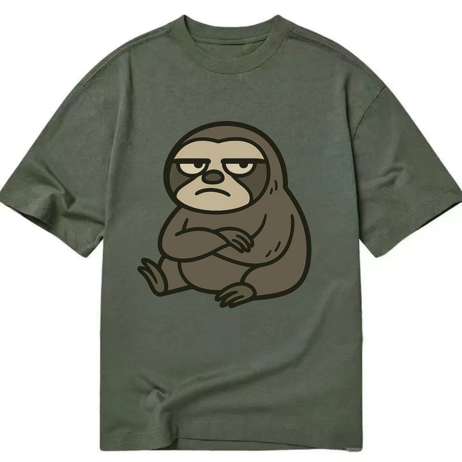 The Sloth Judging Silently - Classic T-shirt - Army Green