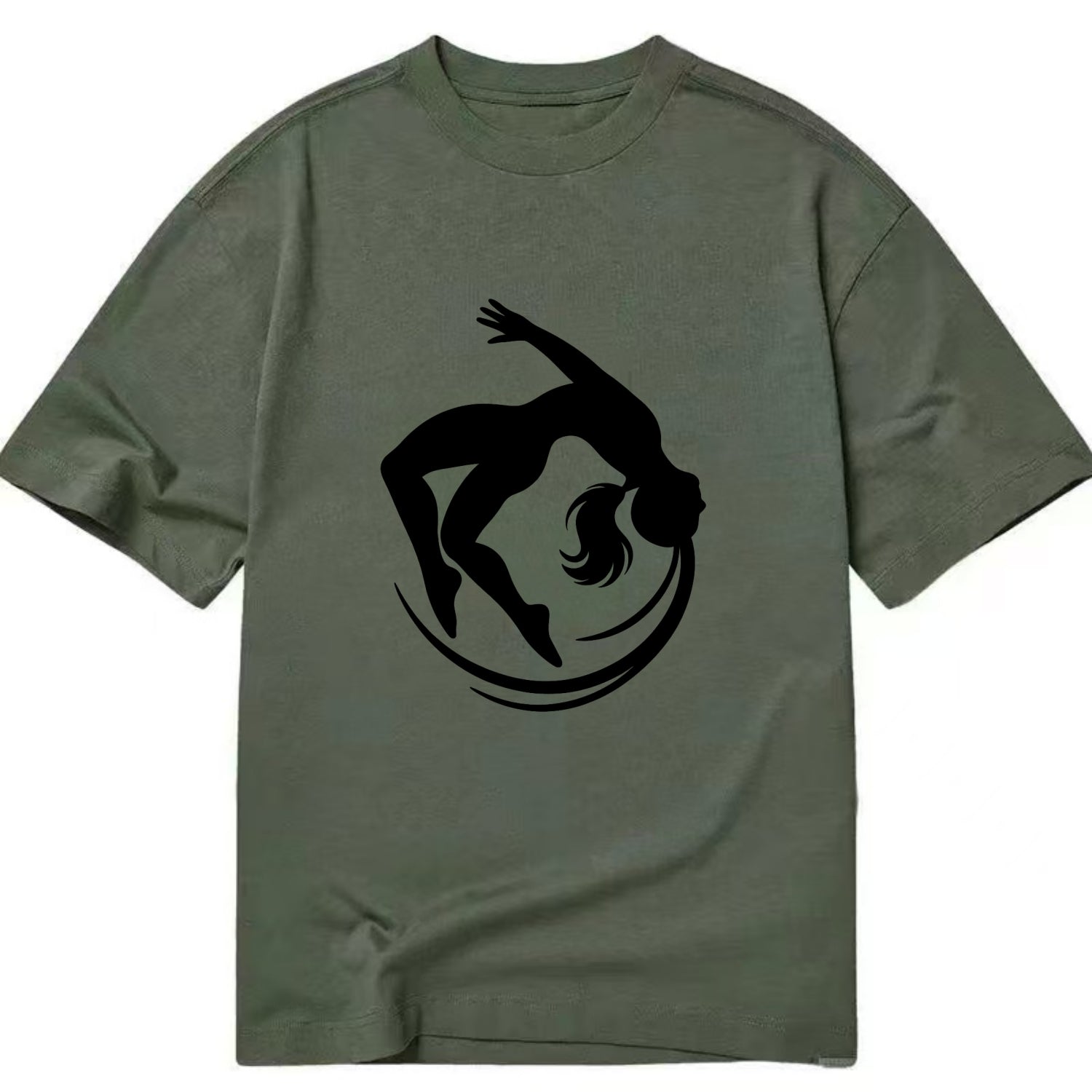 Gymnast mid-backflip rotation - Classic T-shirt - Army Green
