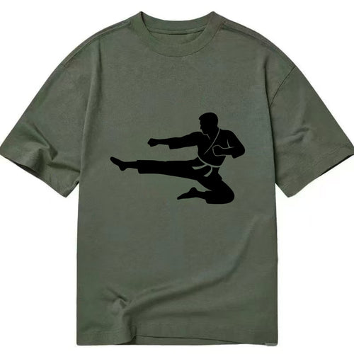 Martial artist flying kick - Classic T-shirt