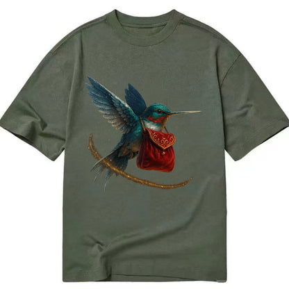 Frostbite Hummingbird Courier  - Classic T-shirt - Army Green