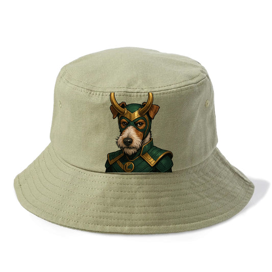 Fox Terrier Loki  - Bucket Hat - Army Green