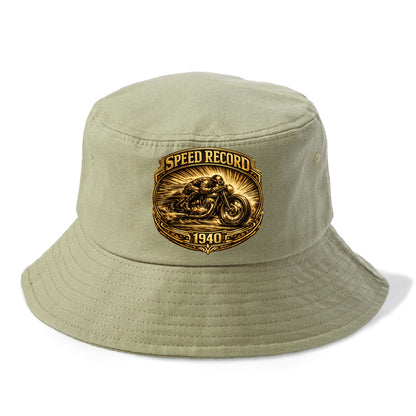 Speed Record Racer - Bucket Hat - Army Green
