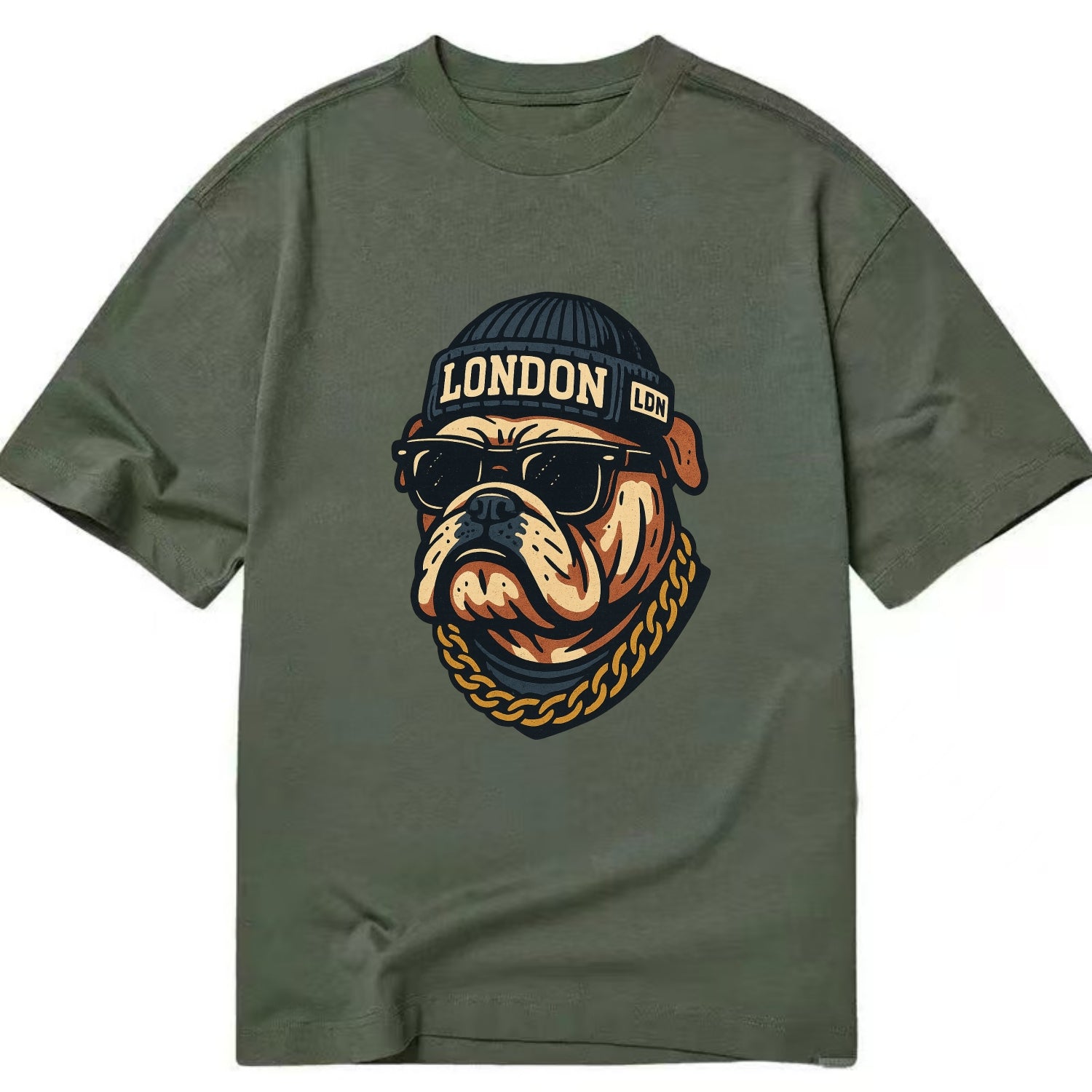London Bulldog - Classic T-shirt - Army Green