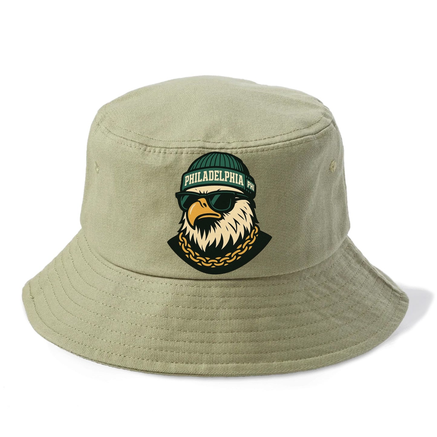 "eagle" "philadelphia" "phi" "green" "us East" - Bucket Hat - Army Green