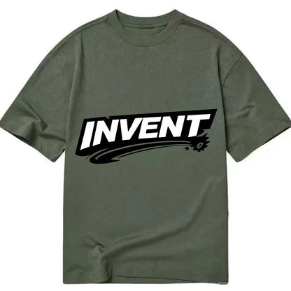 Bold typography design - "INVENT" - creating new things, originating - Classic T-shirt - Army Green