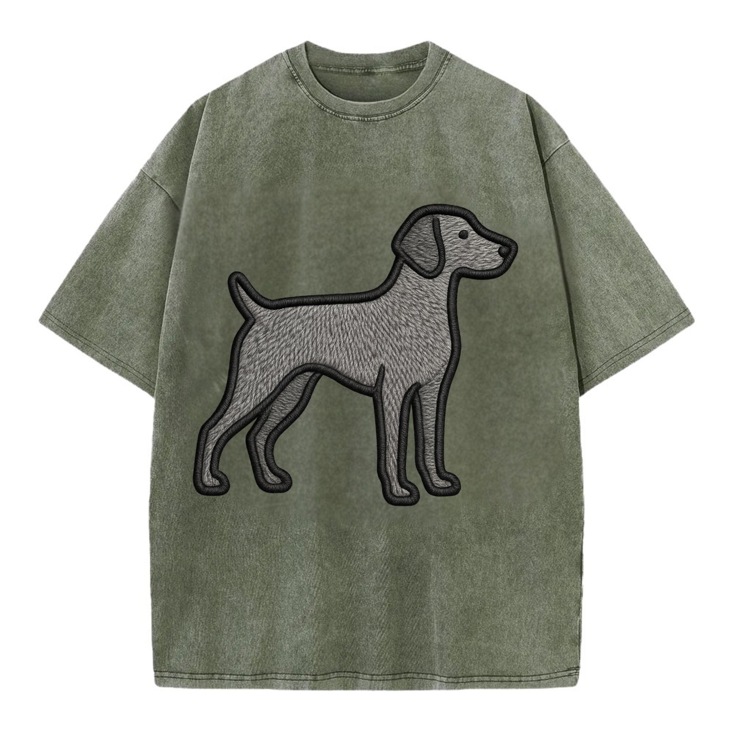 Weimaraner - Trendy gray ghost design wi - Vintage T-shirt - Army Green