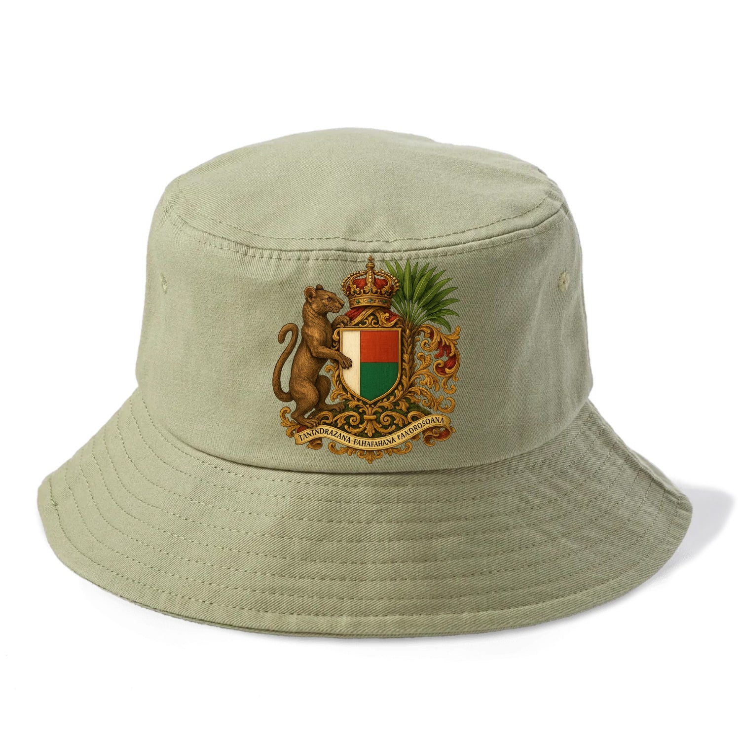 Madagascar Fossa Hunter  - Bucket Hat - Army Green