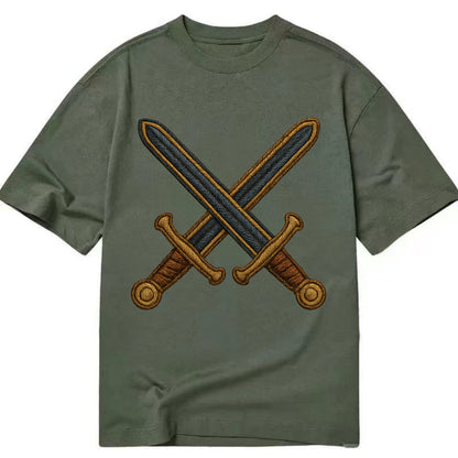 Crossed Swords  - Classic T-shirt - Army Green