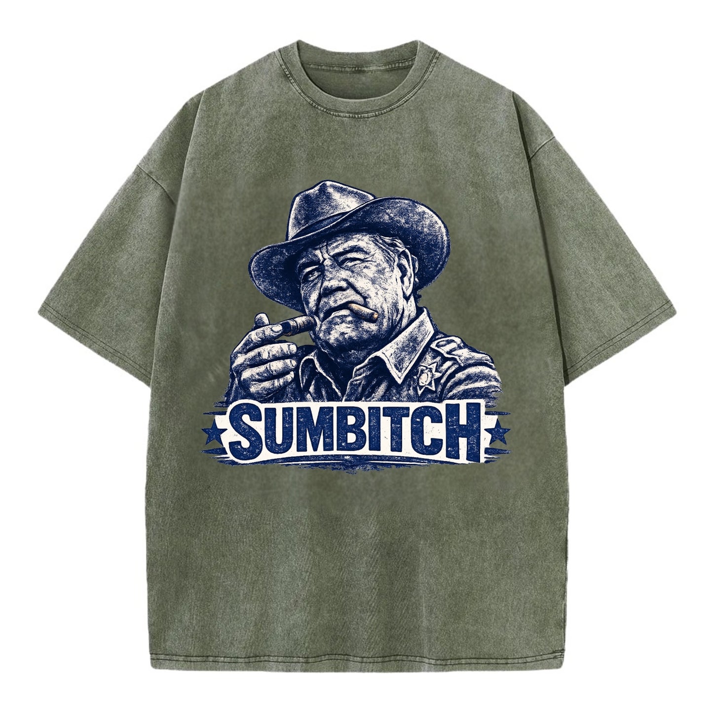 Sumbitch - Vintage T-shirt - Army Green