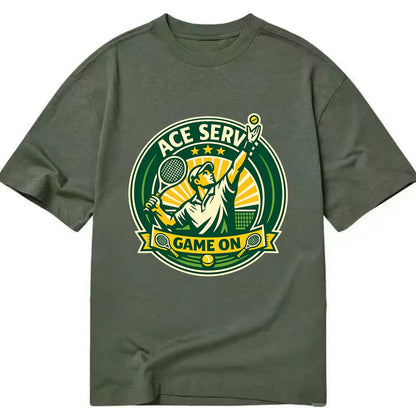 Serving Ace Emblem - Classic T-shirt - Army Green