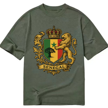 Senegal Lion Emblem  - Classic T-shirt - Army Green
