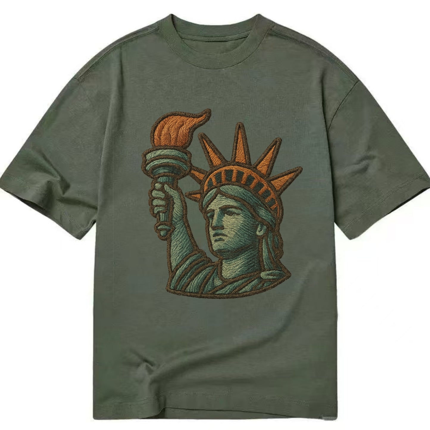 Statue of Liberty  - Classic T-shirt - Army Green