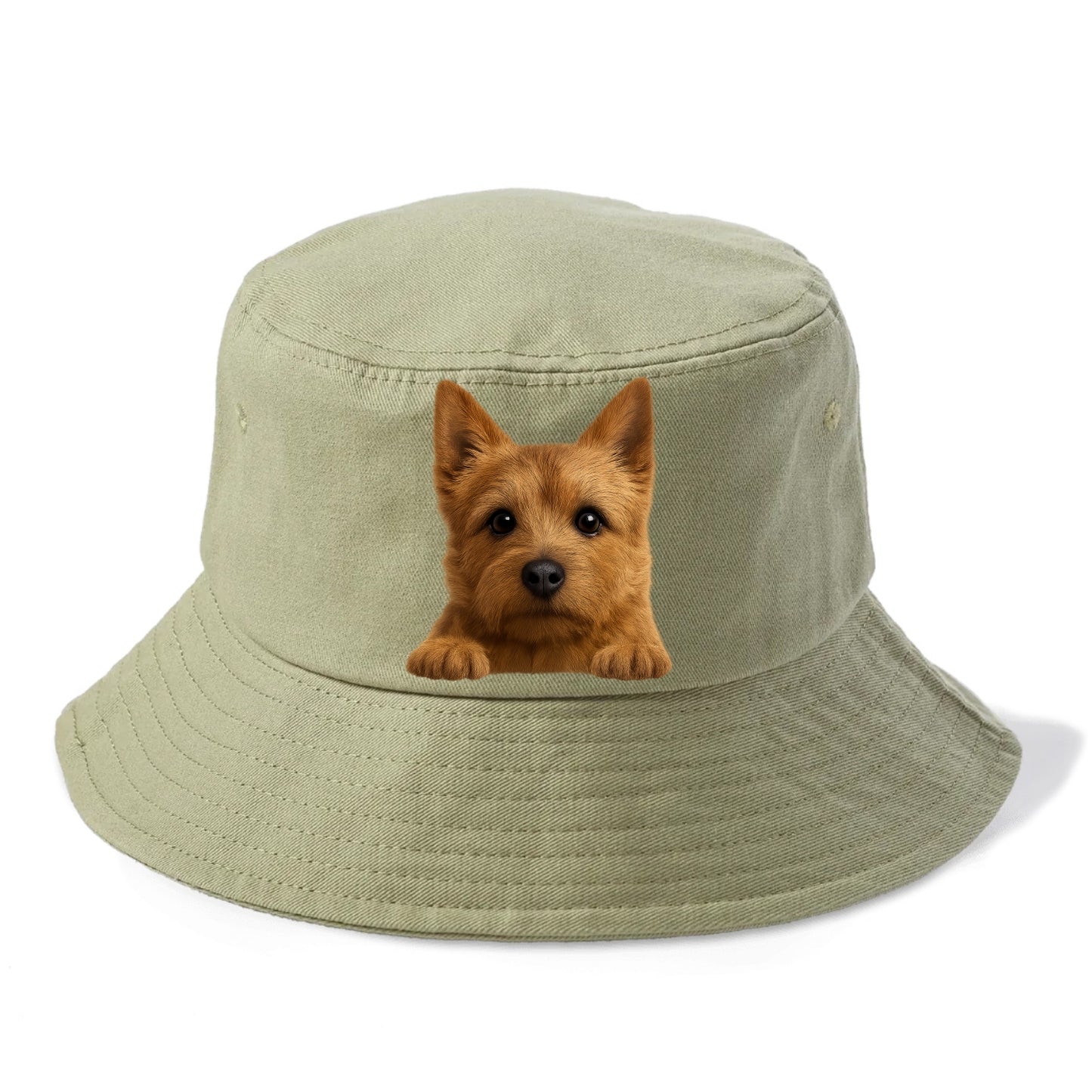 Norwich Terrier  - Bucket Hat - Army Green