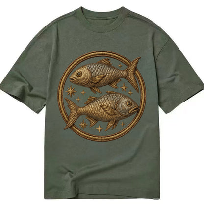 Pisces Fish  - Classic T-shirt - Army Green