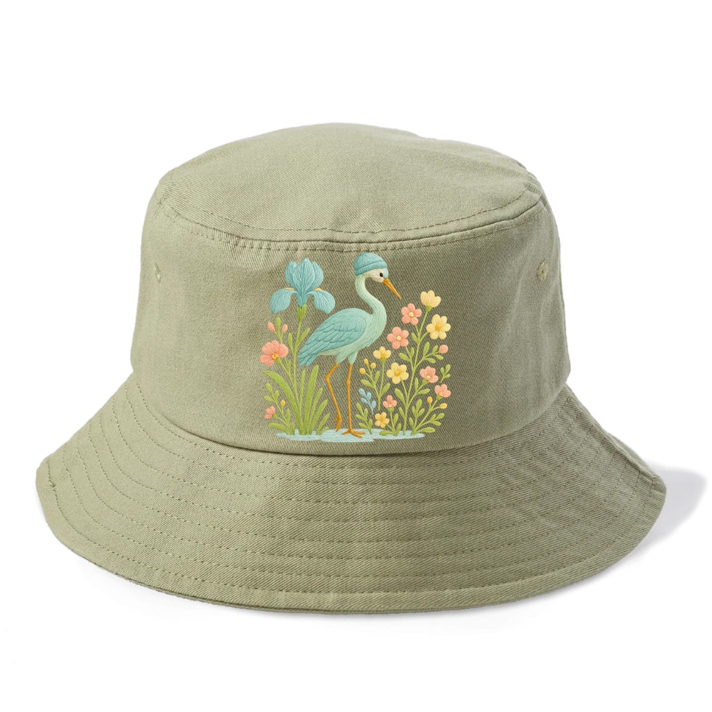 Mint Crane - Bucket Hat - Army Green