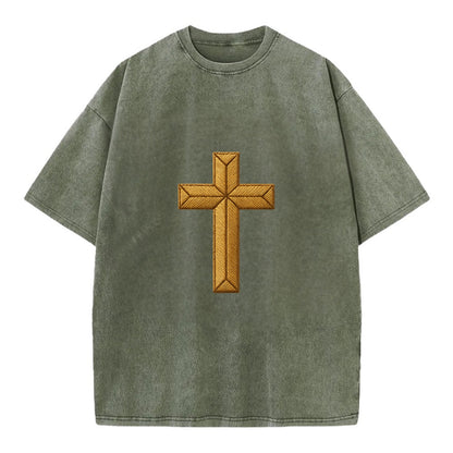 Rock Cross  - Vintage T-shirt - Army Green