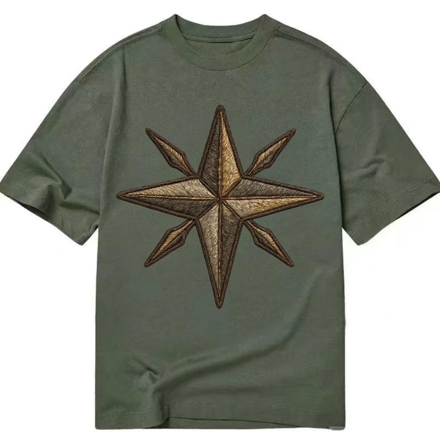 Nautical Star  - Classic T-shirt - Army Green