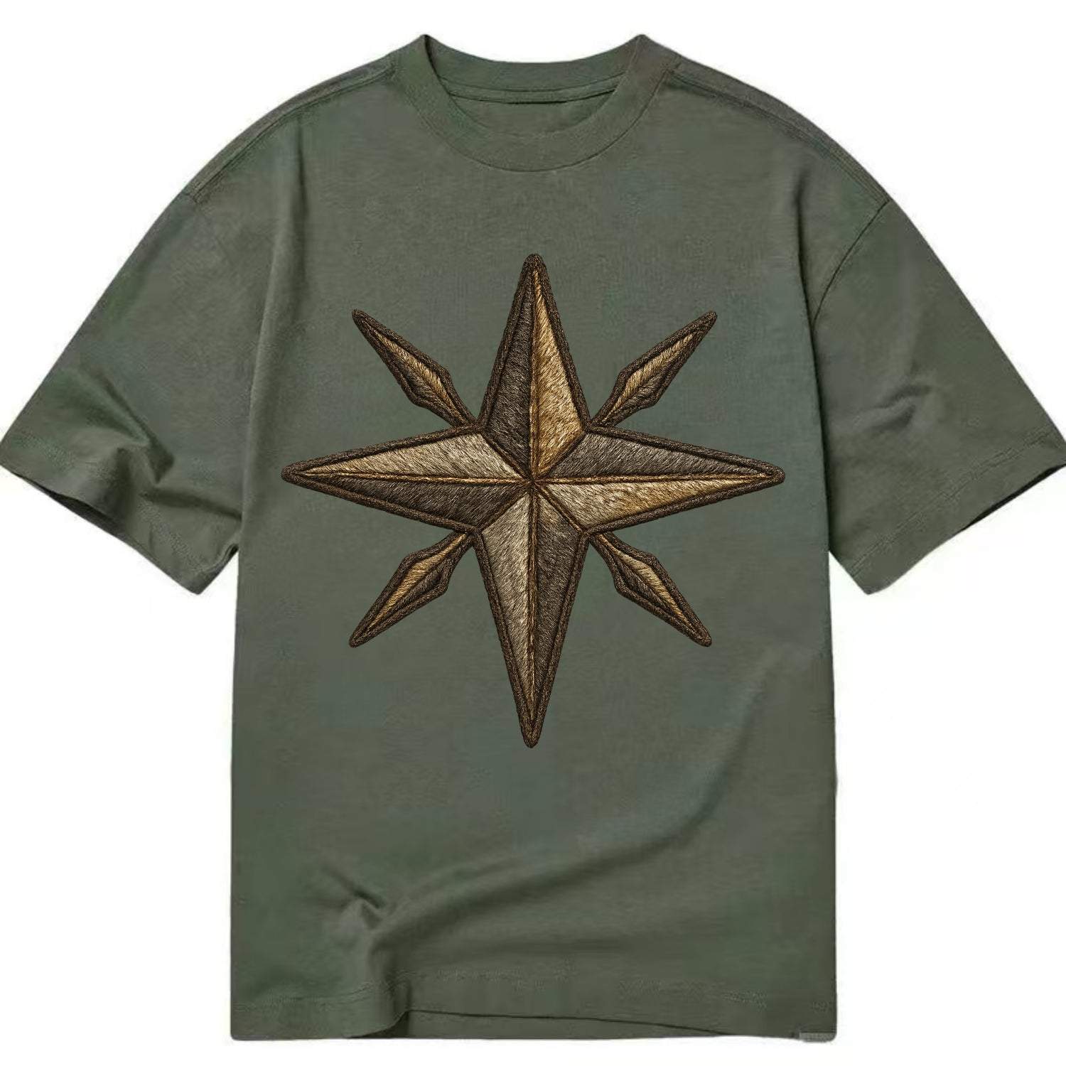 Nautical Star  - Classic T-shirt - Army Green