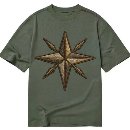Nautical Star  - Classic T-shirt - Army Green