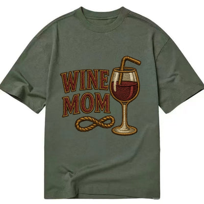 Wine Mom  - Classic T-shirt - Army Green