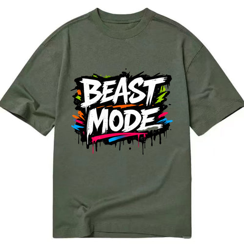 Bold typography design - BEAST MODE - intense workout, maximum effort - Classic T-shirt
