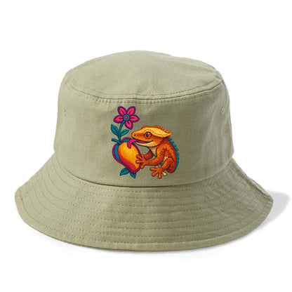 Crested Gecko - Bucket Hat - Army Green